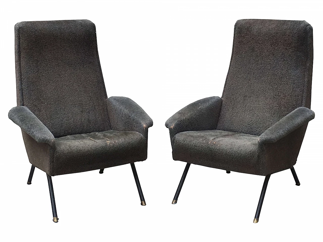 Pair Italian armchairs attributed to Nino Zoncada, 50's 1067031