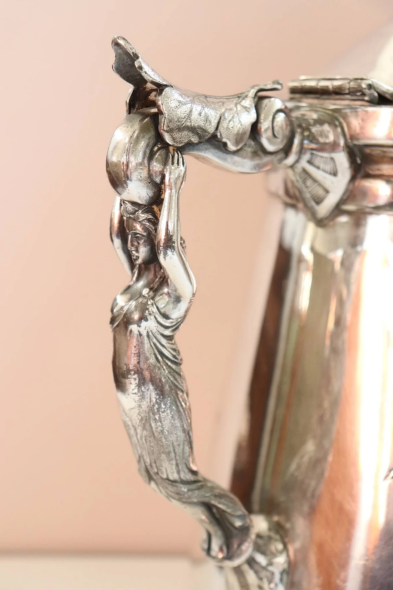 Brocca antica placcata argento marchio Wilcox, 1868 1067051
