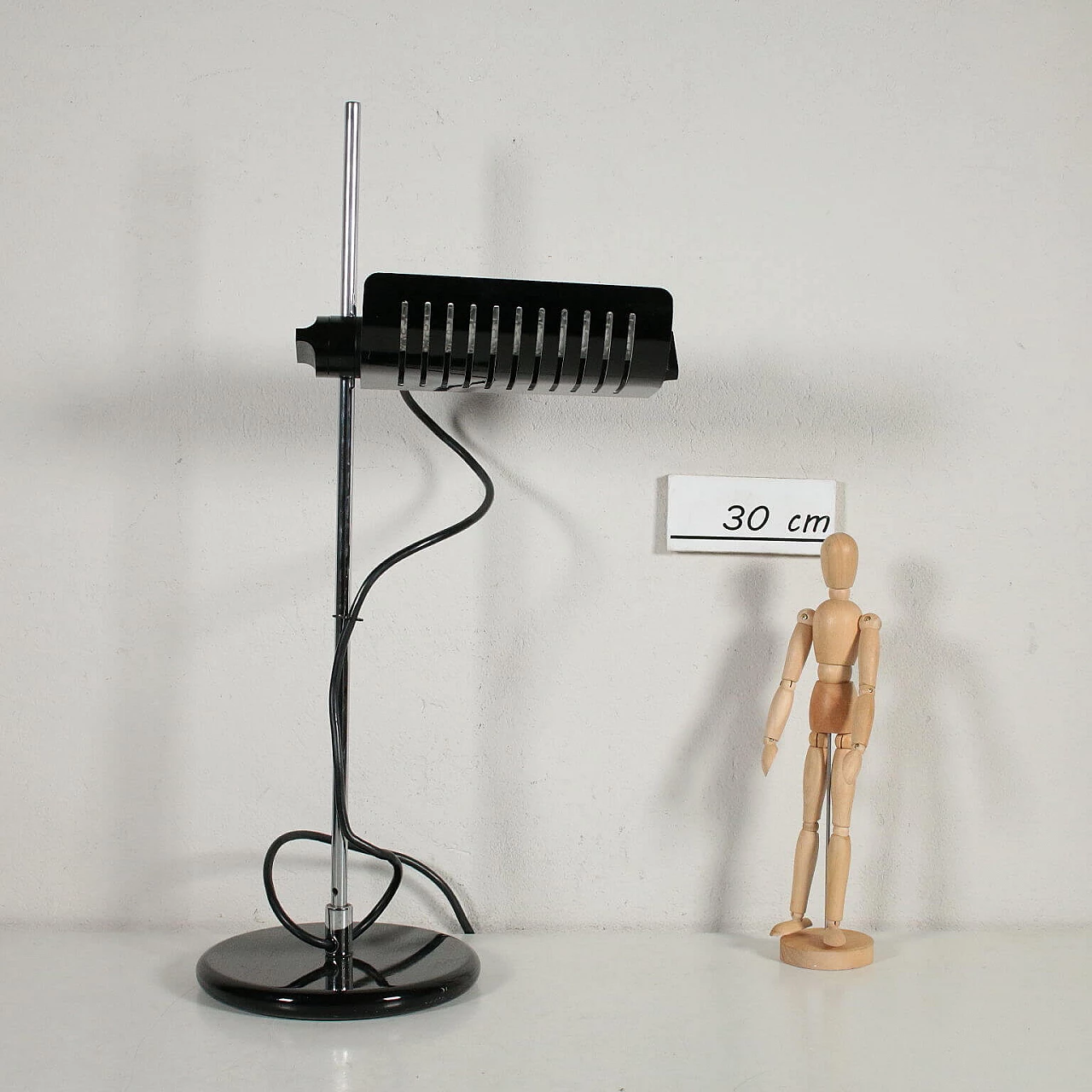 Black table lamp by Joe Colombo, Italy, 70s 1067094