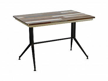Table with wooden patchwork top