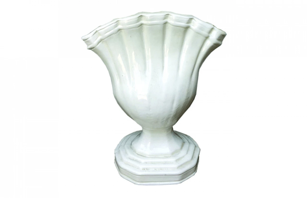 Tulipaniera in ceramica smaltata Este Ceramiche, anni '50 1