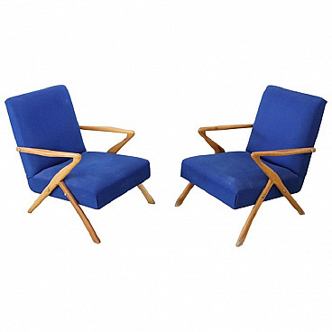 Pair of armchairs, by Paolo Buffa, 1950s