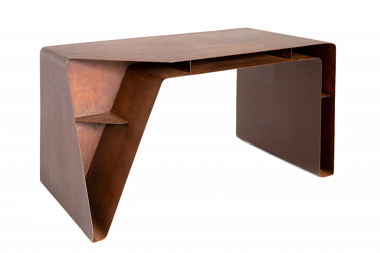Scrivania Tape in metallo corten 1067445