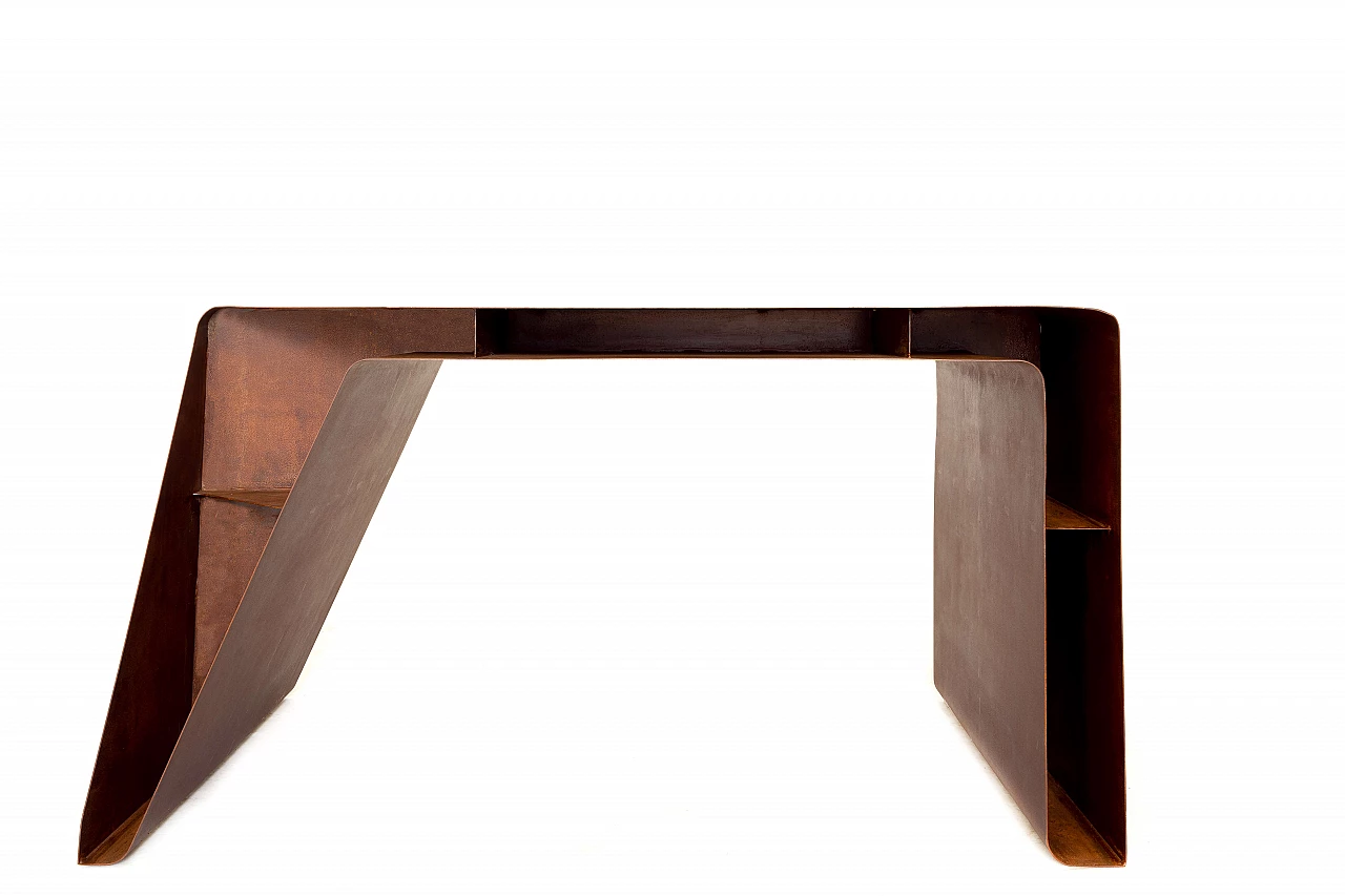 Scrivania Tape in metallo corten 1067448