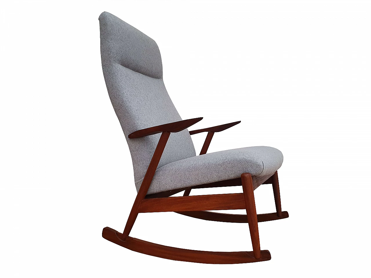 Scandinavian rocking chair, teak wood, 60's, completely renovated 1067663