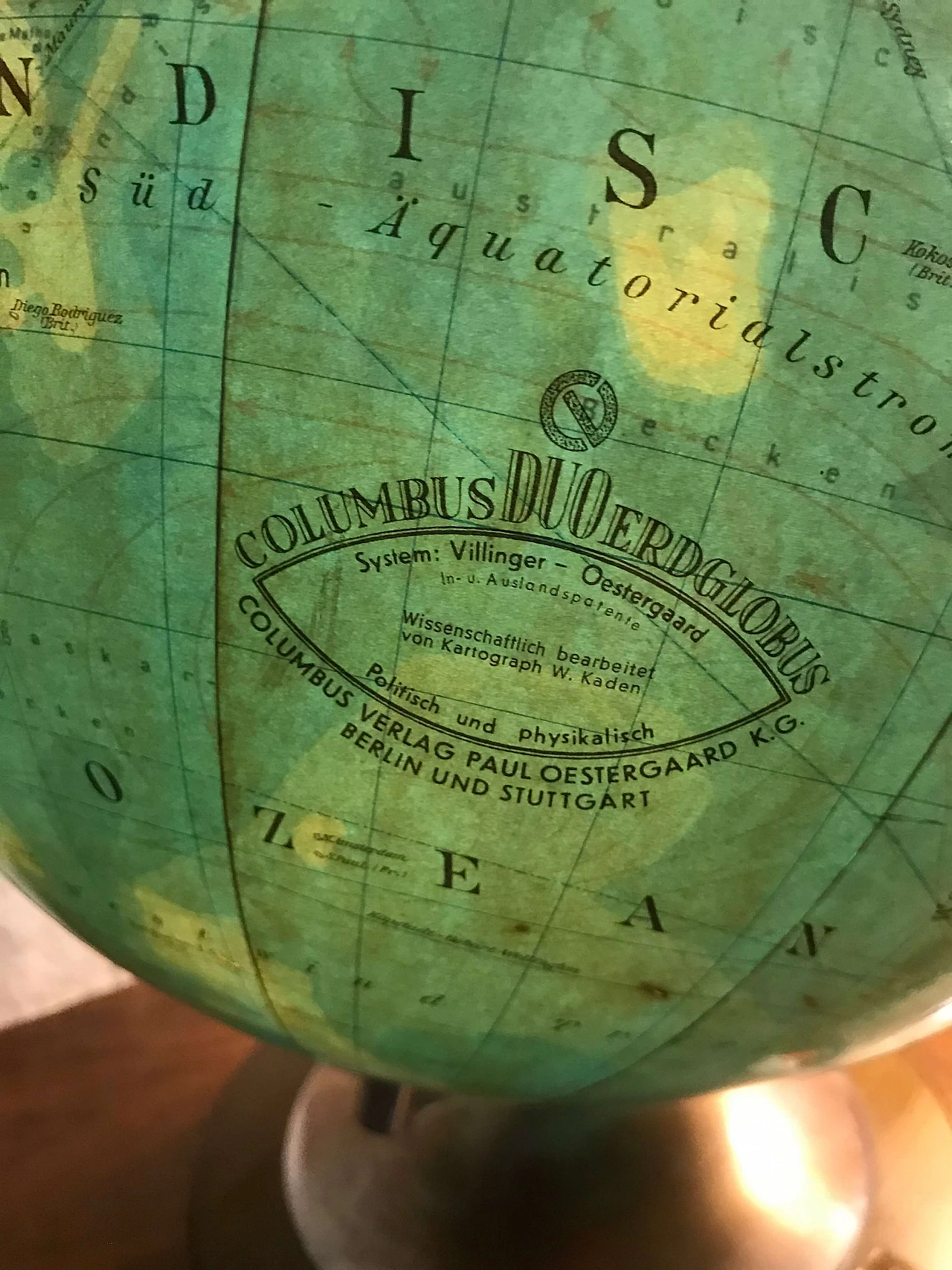 Vintage globe with light, Germany, 50s 1067809