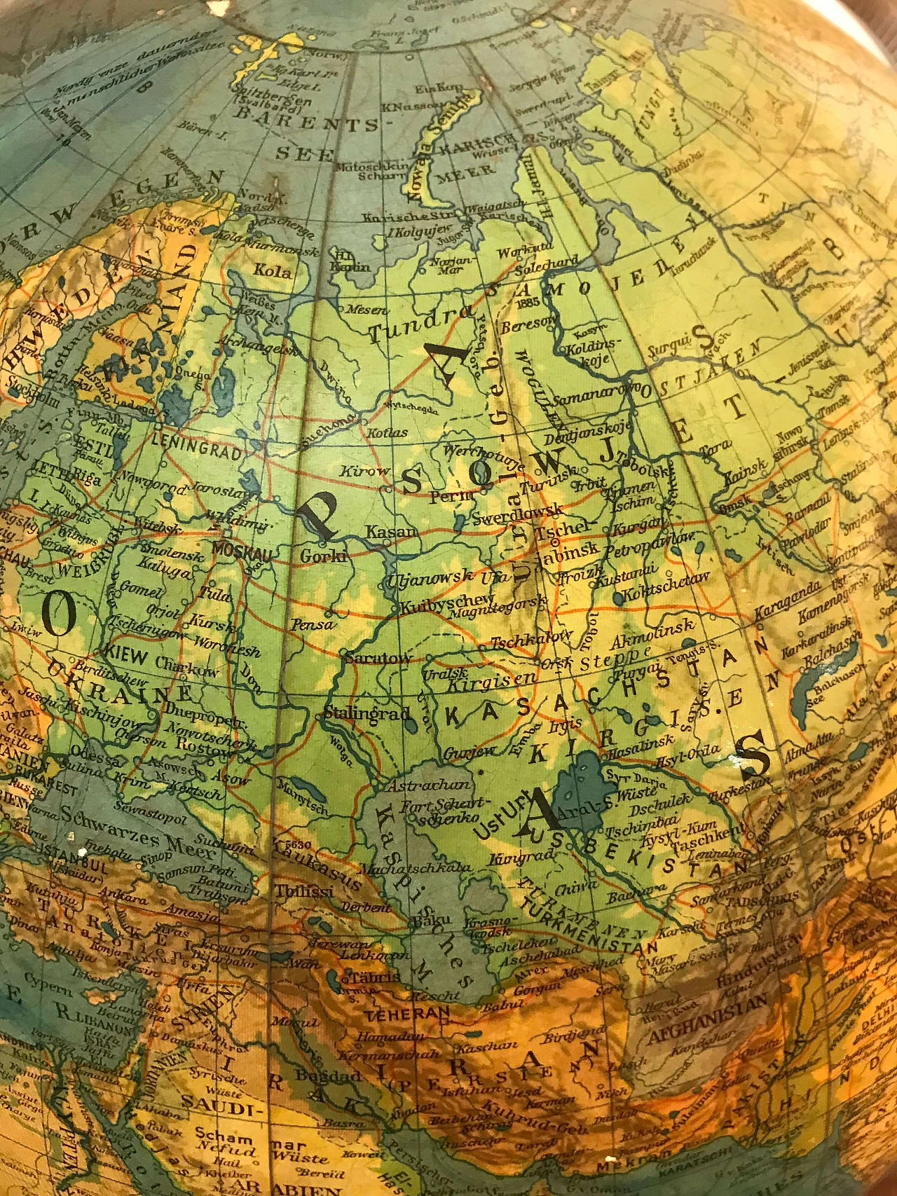 Mappamondo luminoso Columbus, Germania, anni '50 1067810