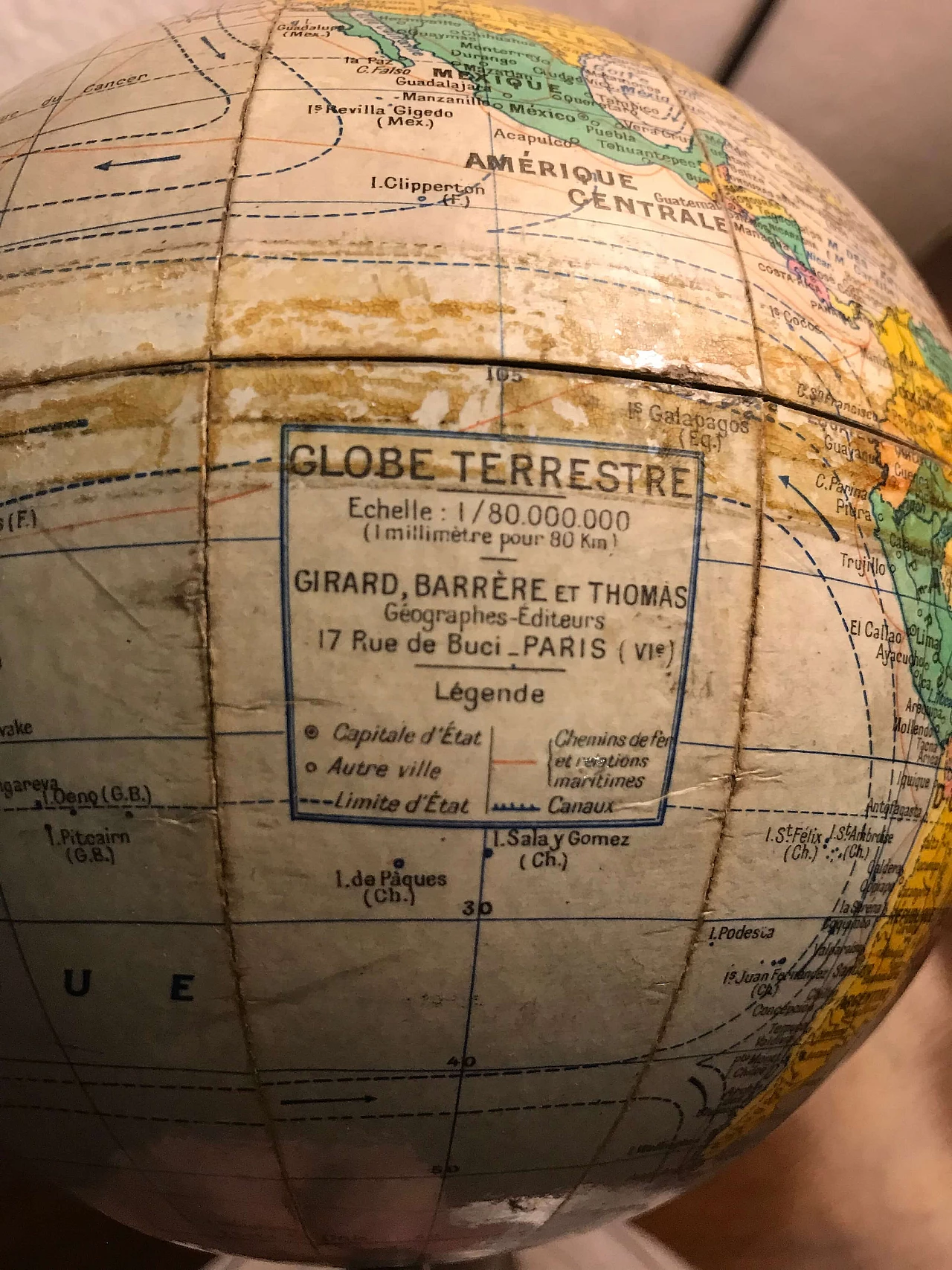 French globe by Girard Berrère, 1950s 1067820
