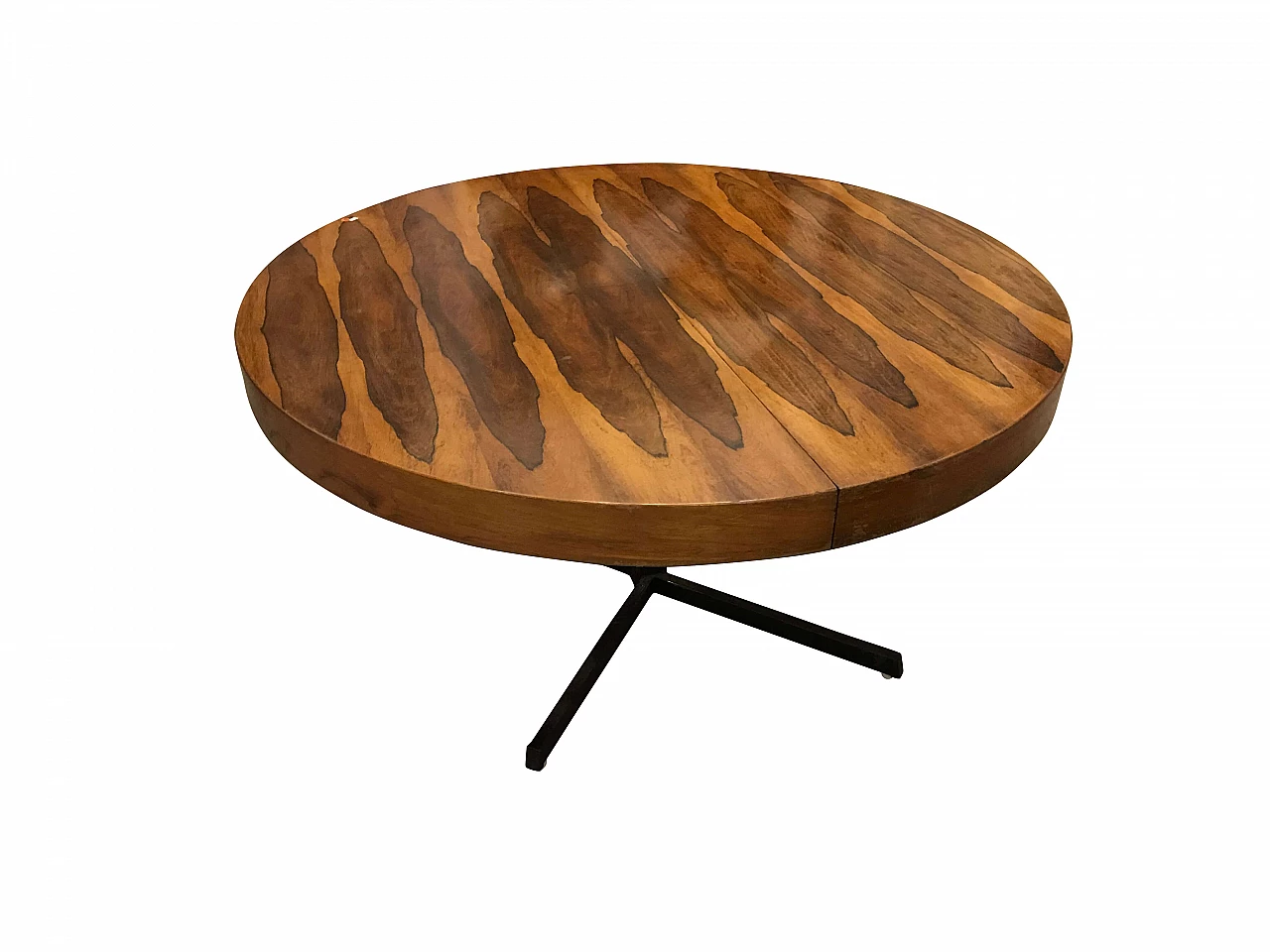Tavolino rotondo trasformabile in legno, Francia, anni '50 1067821