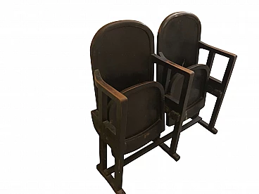 Pair of theatre chairs, beginning of 900