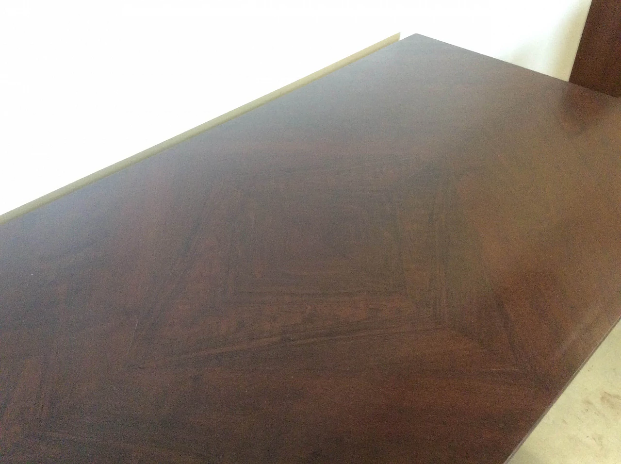 Rosewood table and parchment details, '40s 1067898