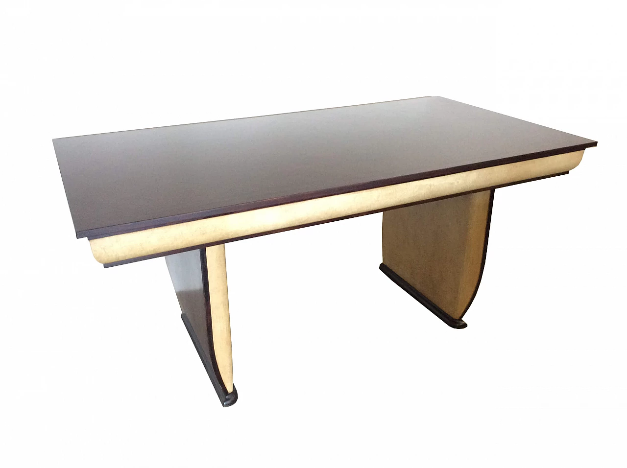 Rosewood table and parchment details, '40s 1067922