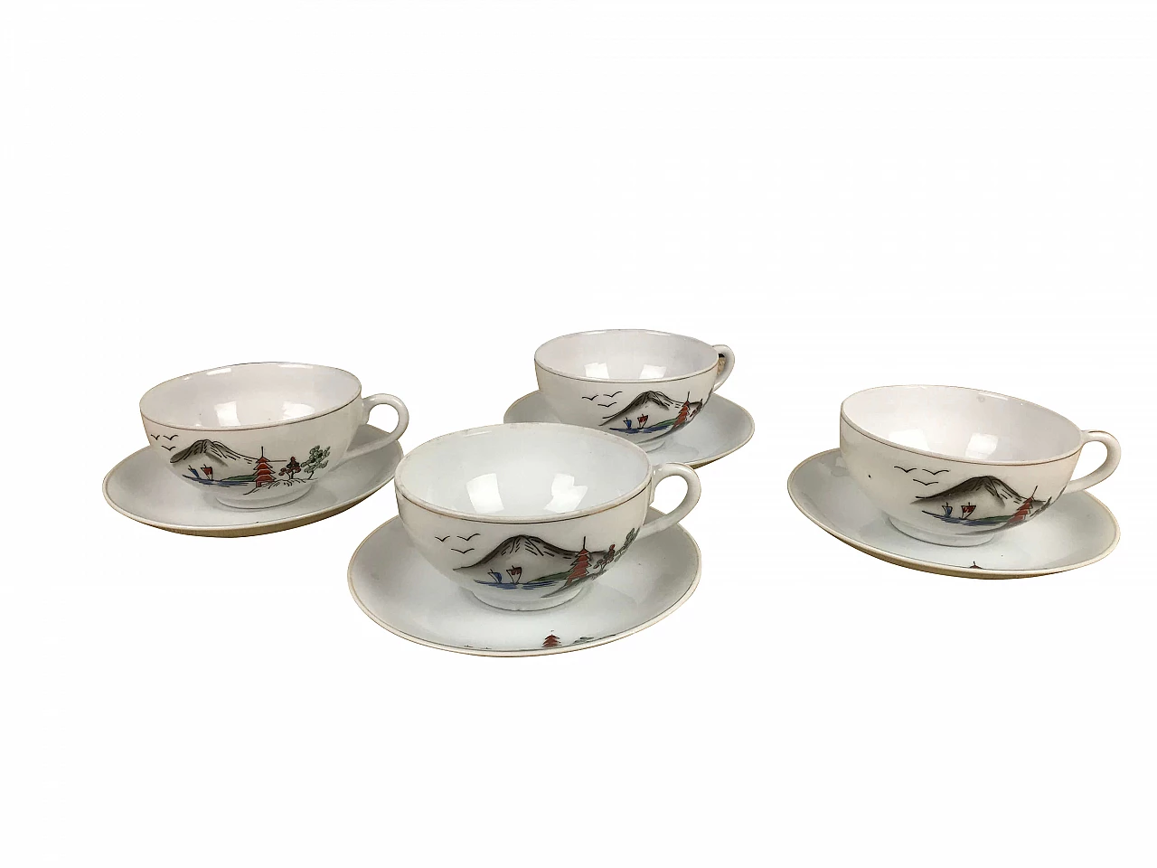 4 Cups with saucers, Japanese 1068024