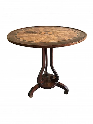 Mahogany travel table, with briarwood details, early 19th century