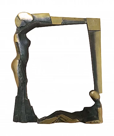 Bronze artist's frame, signed by Wolmer Cantoni