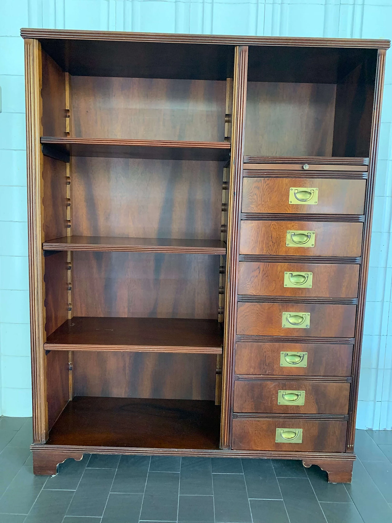 Libreria inglese stile nautico, in mogano 1068291