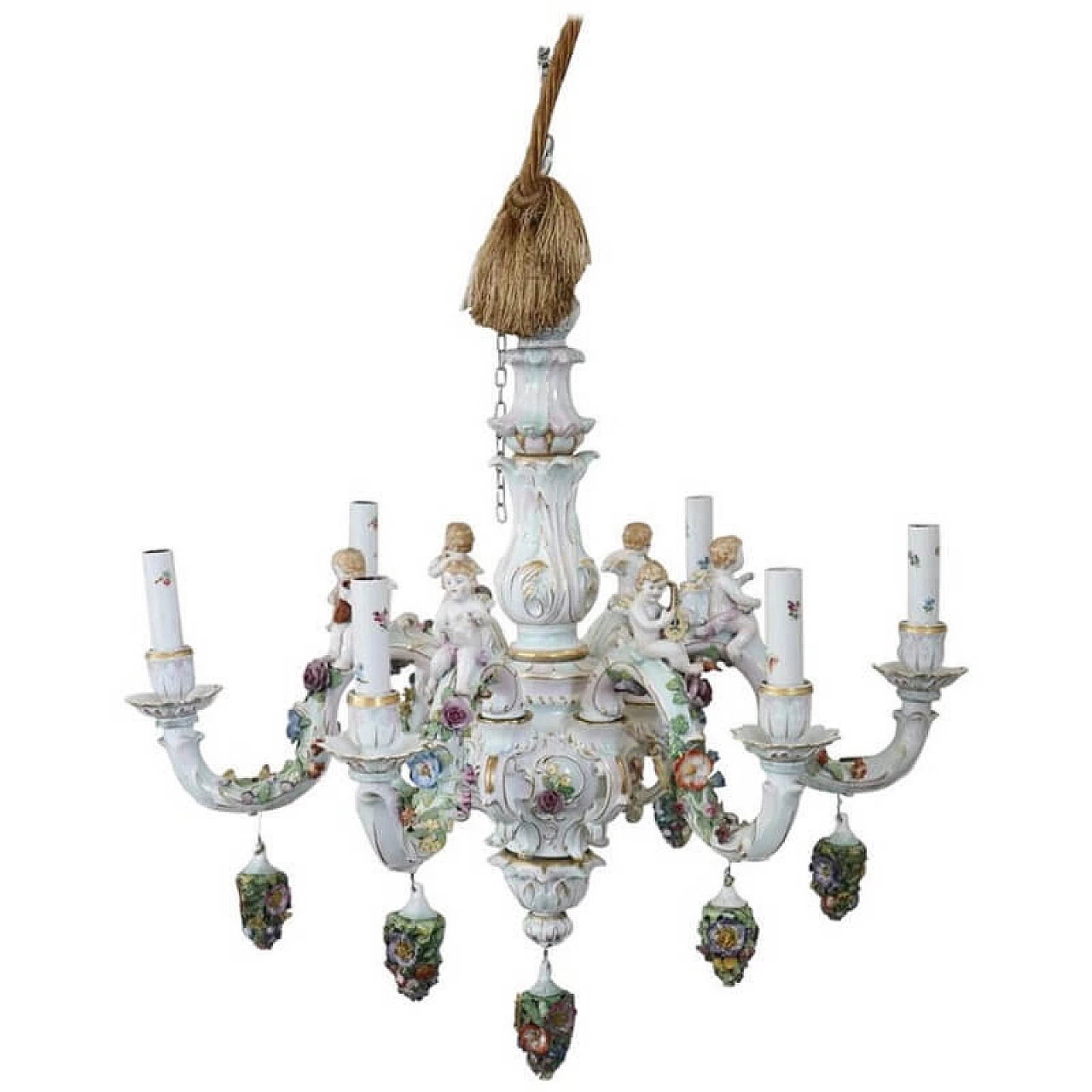 Capodimonte porcelain chandelier, mid-20th century 1068742