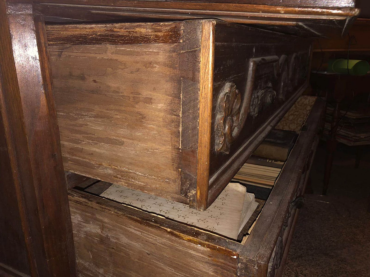 Trumeau genovese in legno di pioppo, '700 1068892