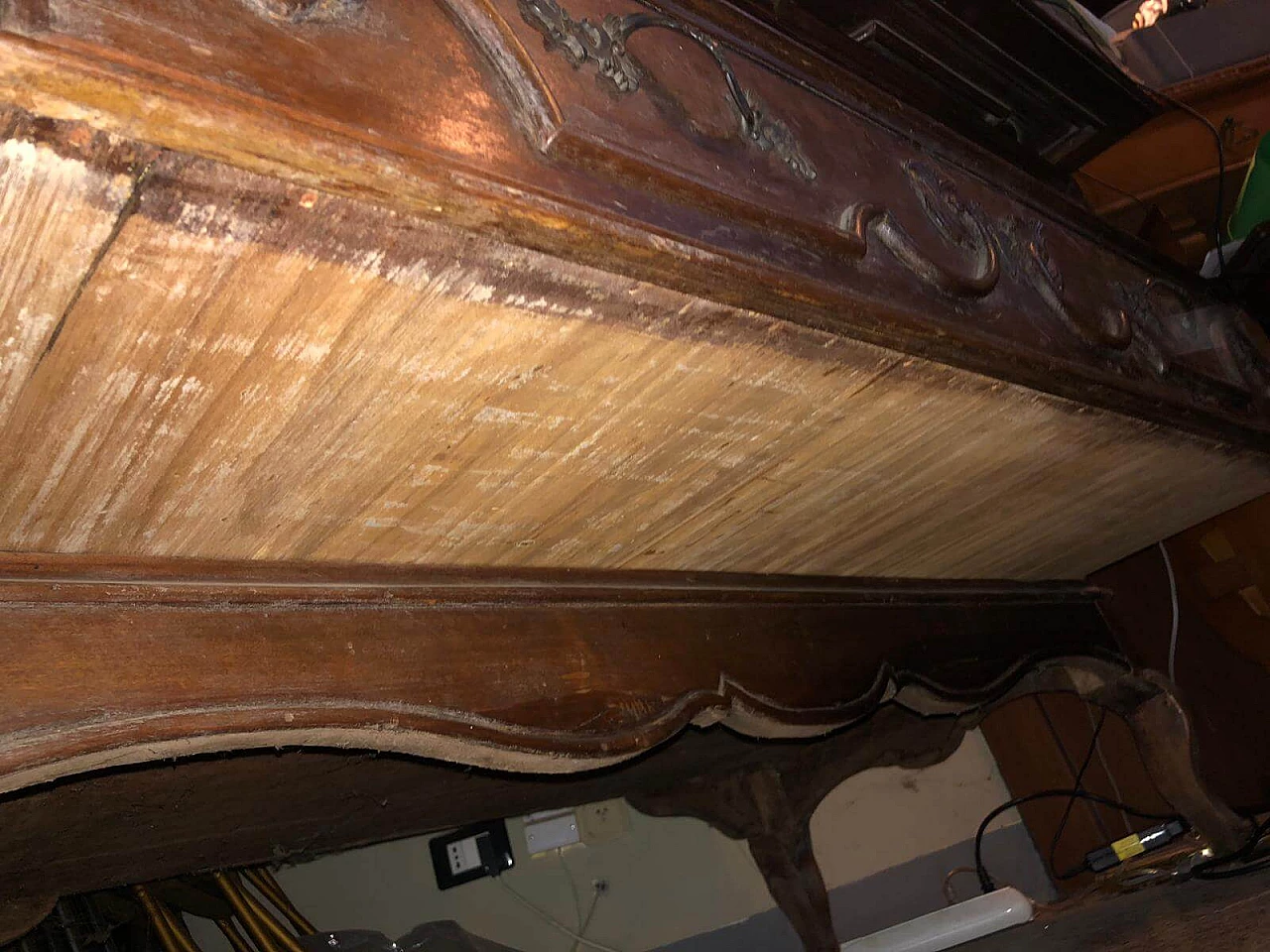 Trumeau genovese in legno di pioppo, '700 1068893