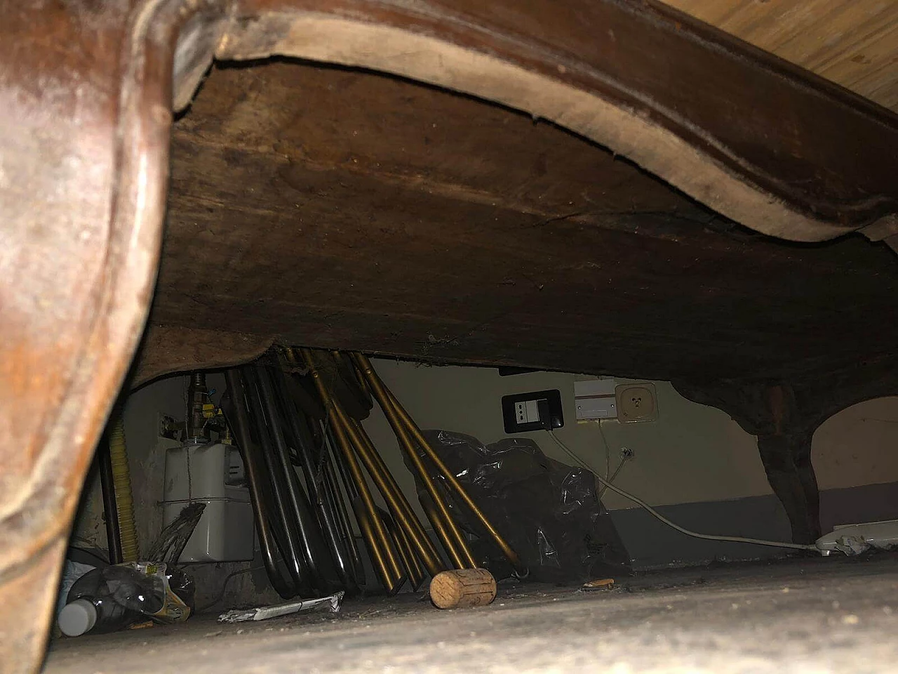 Trumeau genovese in legno di pioppo, '700 1068894