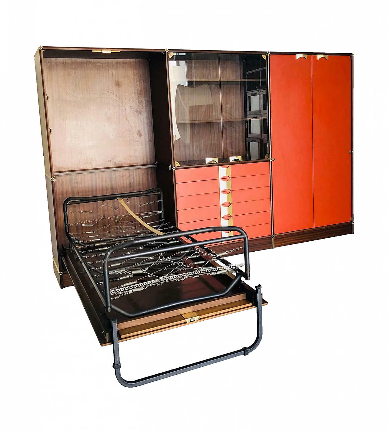 Mobile composto da armadio e con letto a scomparsa, Piarotto, anni '70 1068970