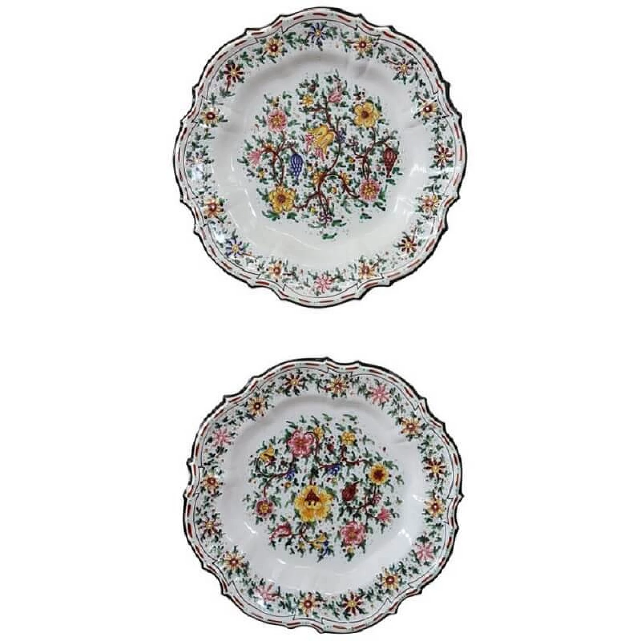 Pair of artistic ceramic plates made by C.A.M. Gubbio, circa 1940 1068988