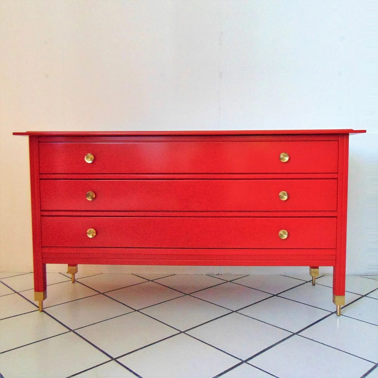 1963 Red Commode by Carlo De Carli, Sormani, Italy 1069057