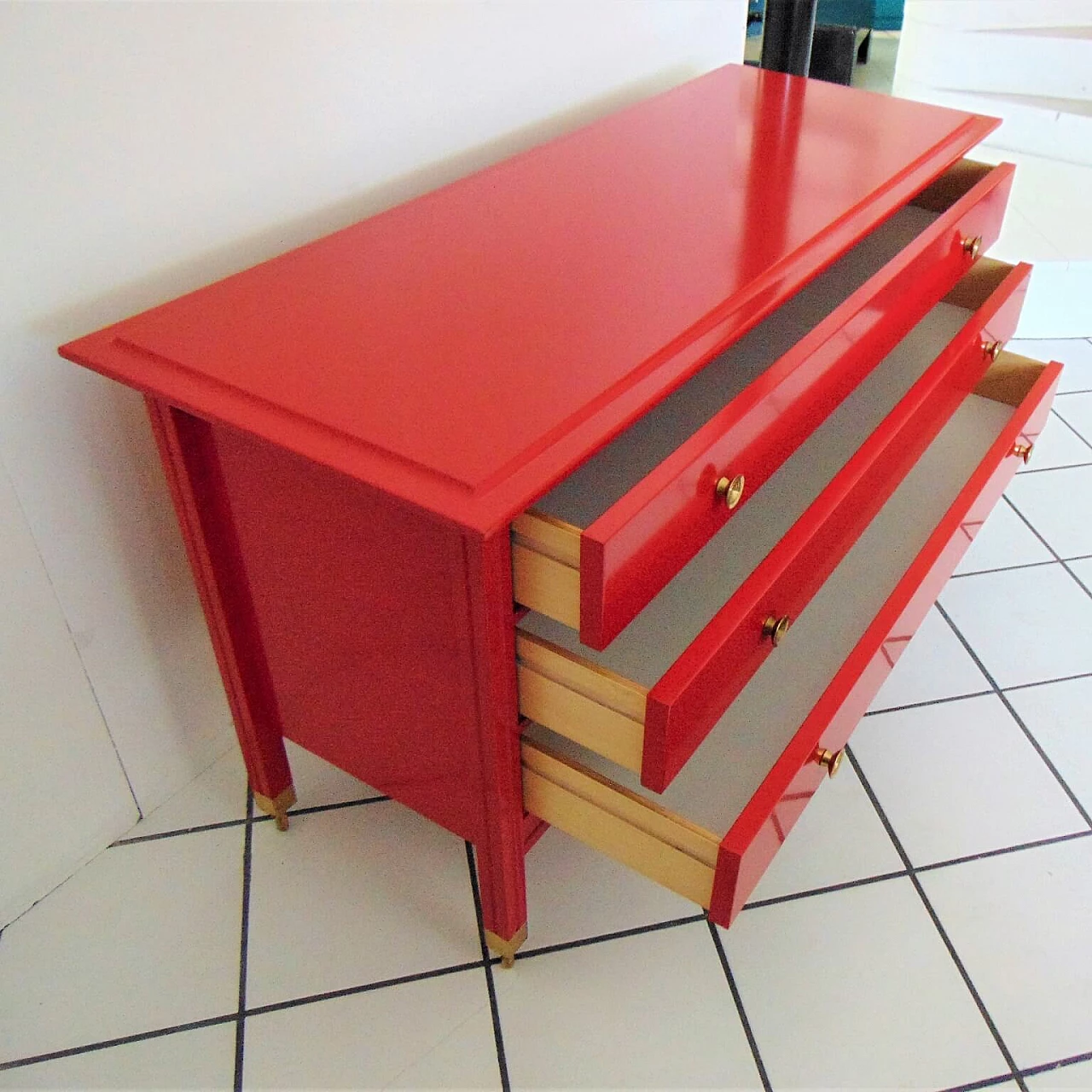 1963 Red Commode by Carlo De Carli, Sormani, Italy 1069064