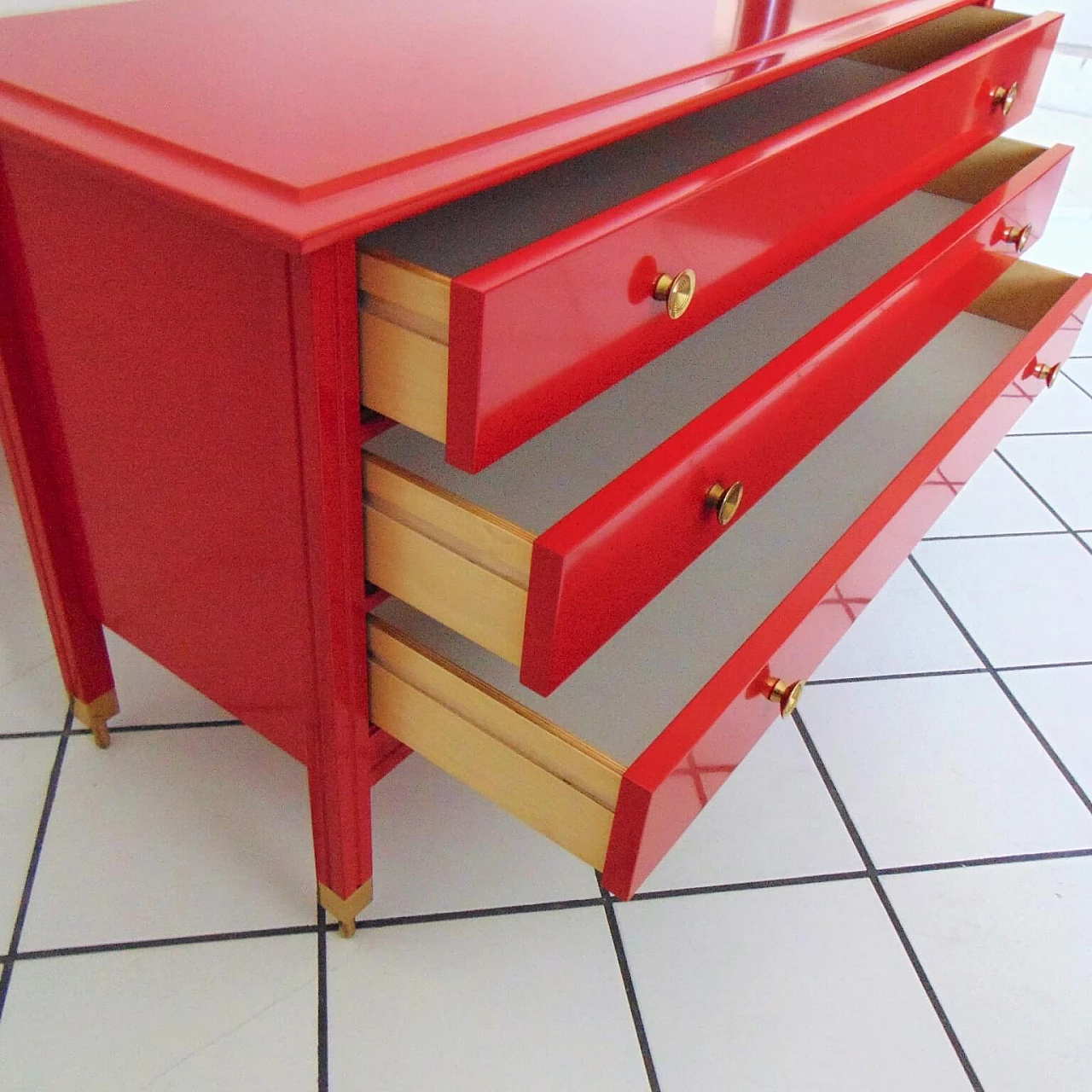 1963 Red Commode by Carlo De Carli, Sormani, Italy 1069067