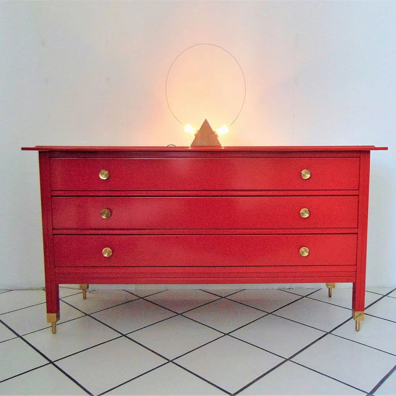 1963 Red Commode by Carlo De Carli, Sormani, Italy 1069070