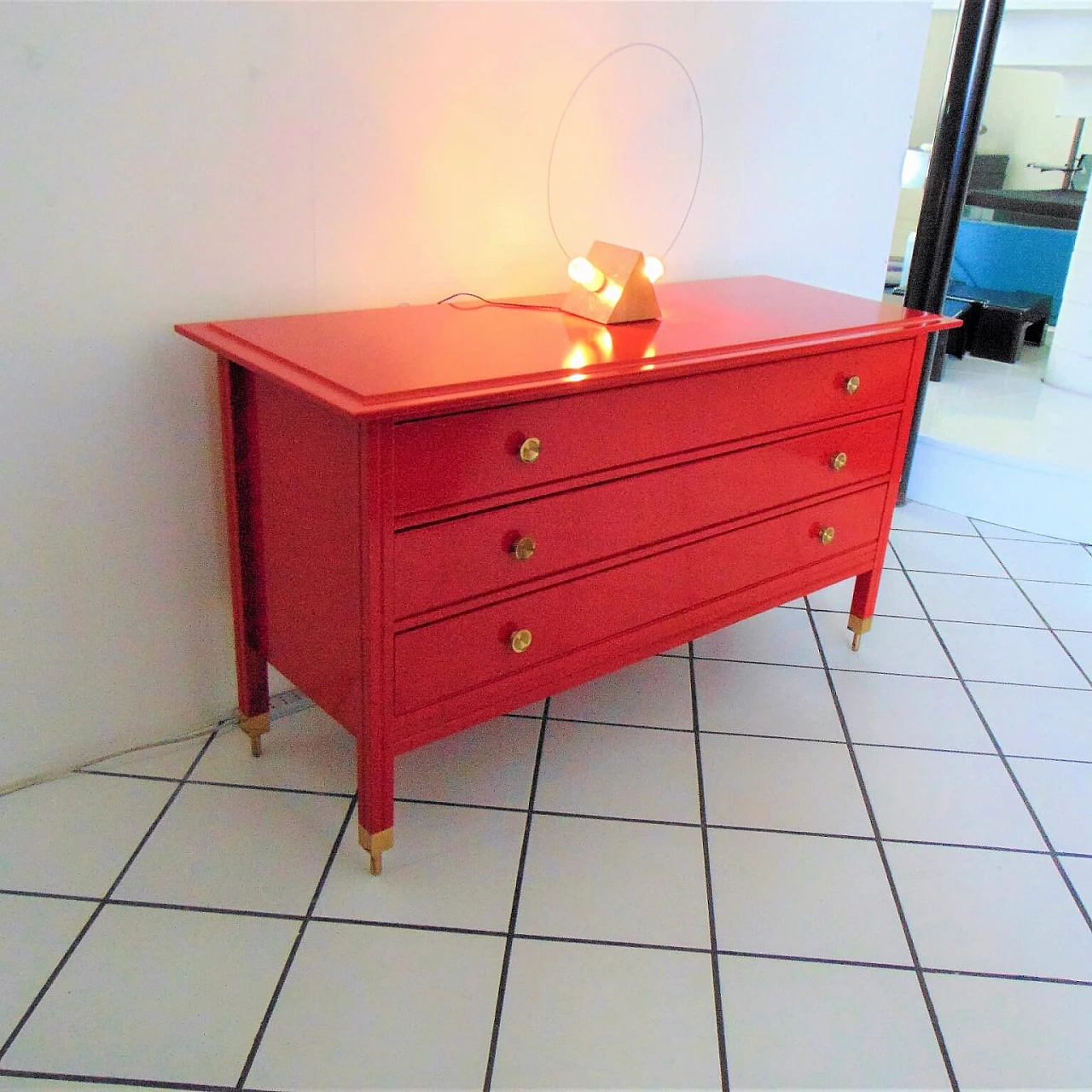 1963 Red Commode by Carlo De Carli, Sormani, Italy 1069074