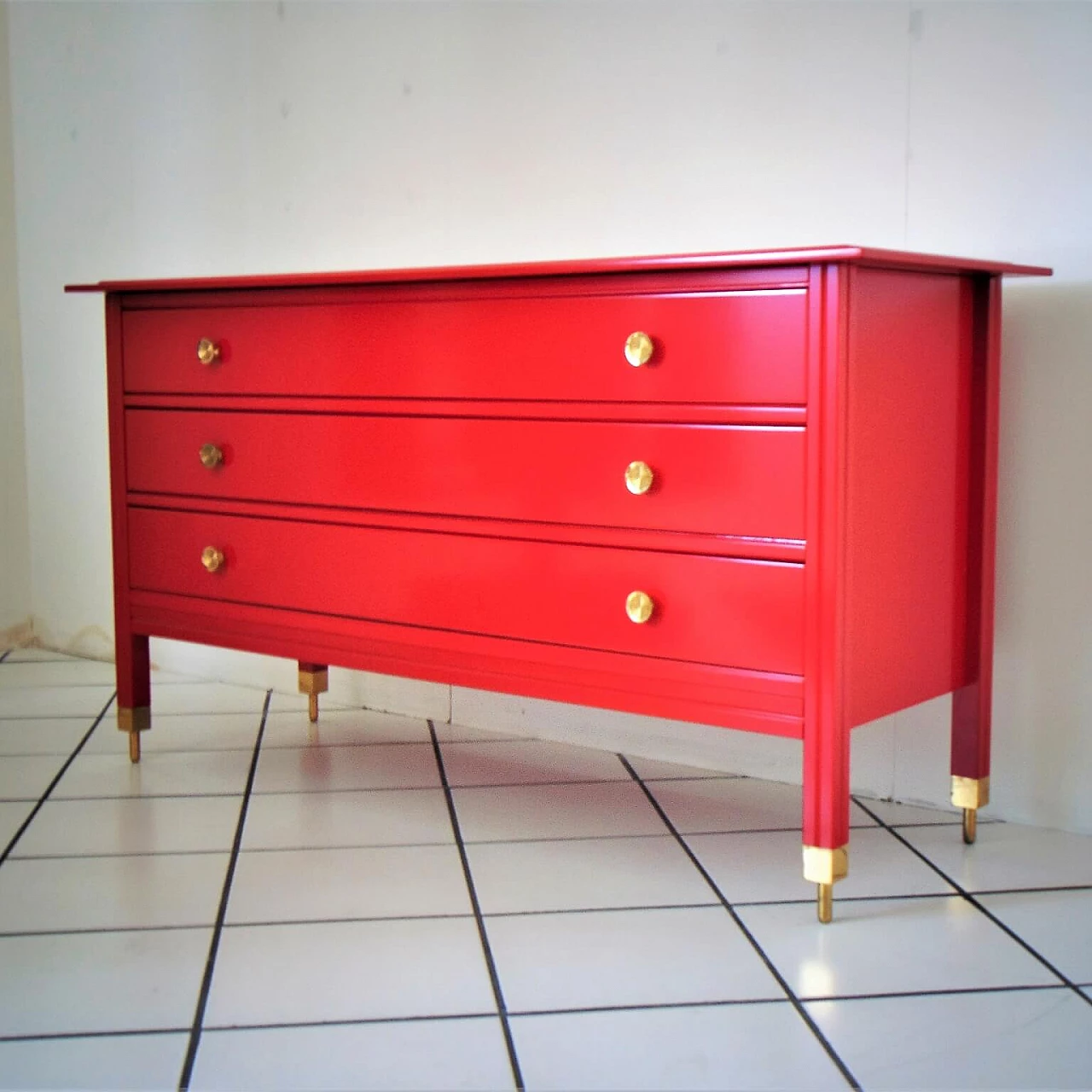 1963 Red Commode by Carlo De Carli, Sormani, Italy 1069076