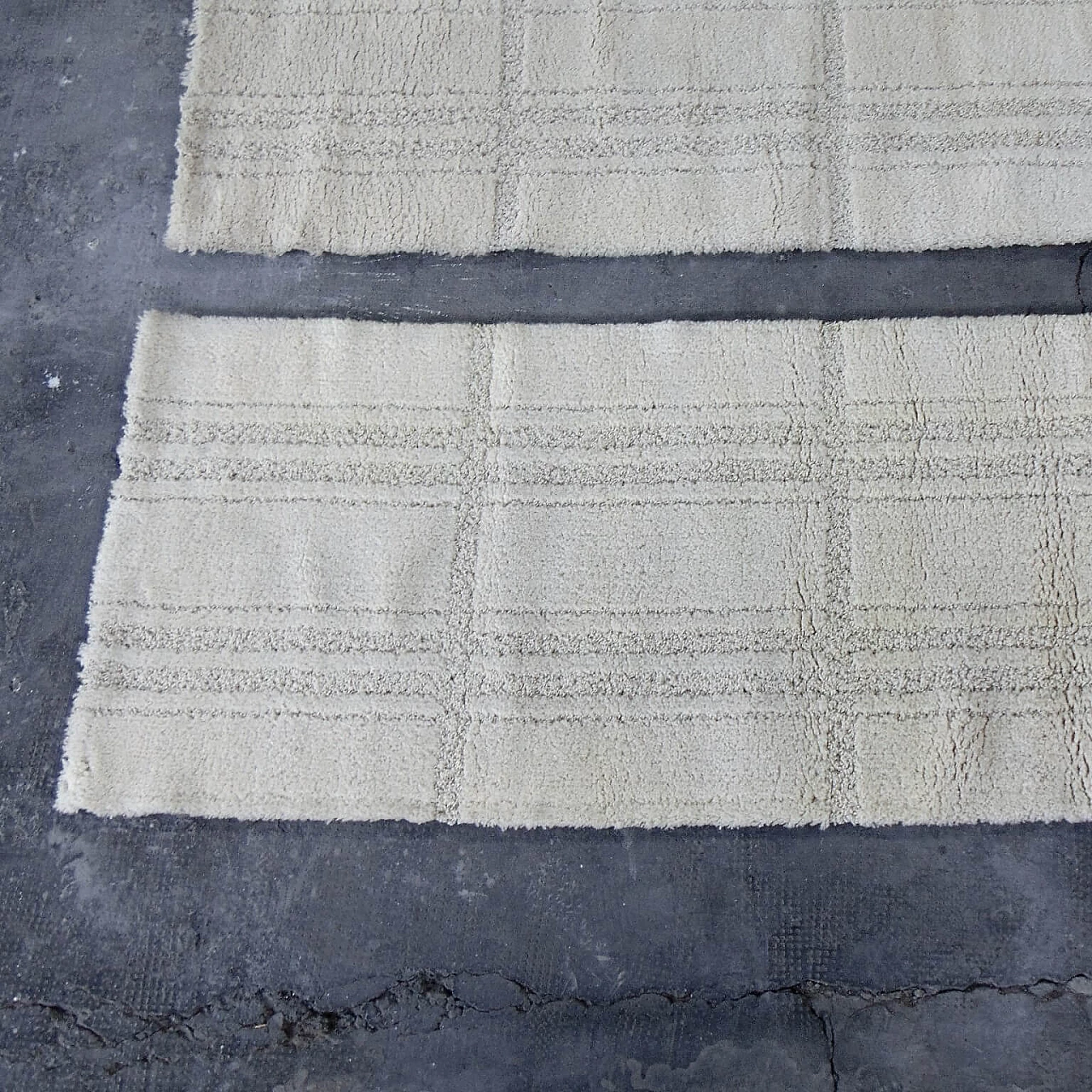 3 Tappeti danesi in pura lana vergine, tonalità crema, Eksport Hojer, anni '70 1069202