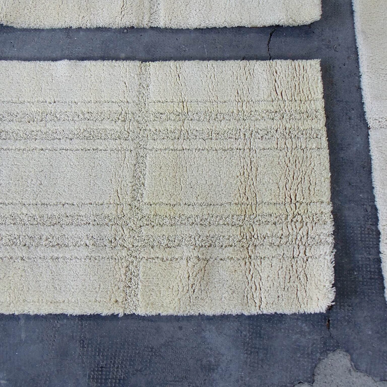 3 Tappeti danesi in pura lana vergine, tonalità crema, Eksport Hojer, anni '70 1069203
