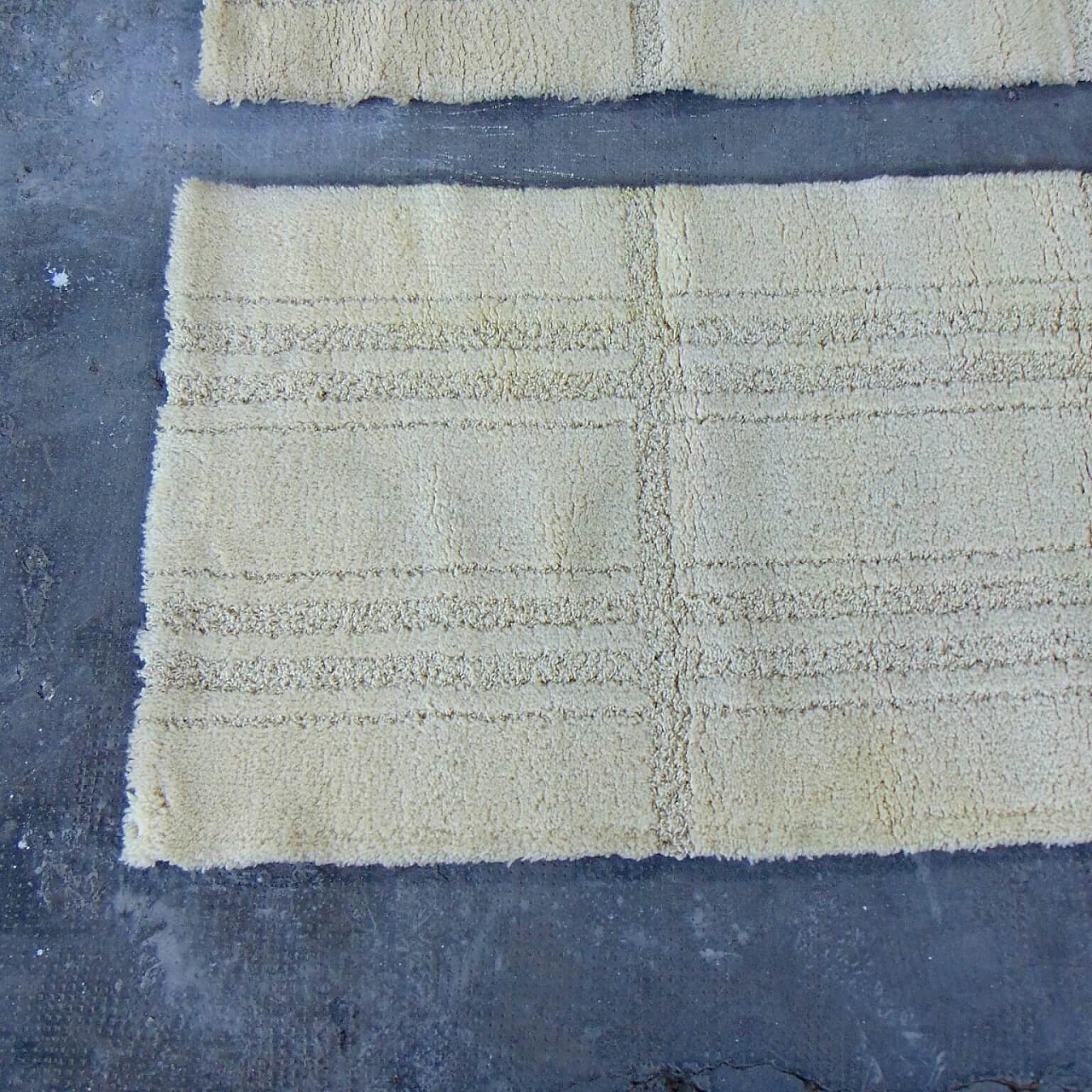3 Pure New Wool 1970s Danish Rugs, Cream Hue, Eksport Hojer 1069204
