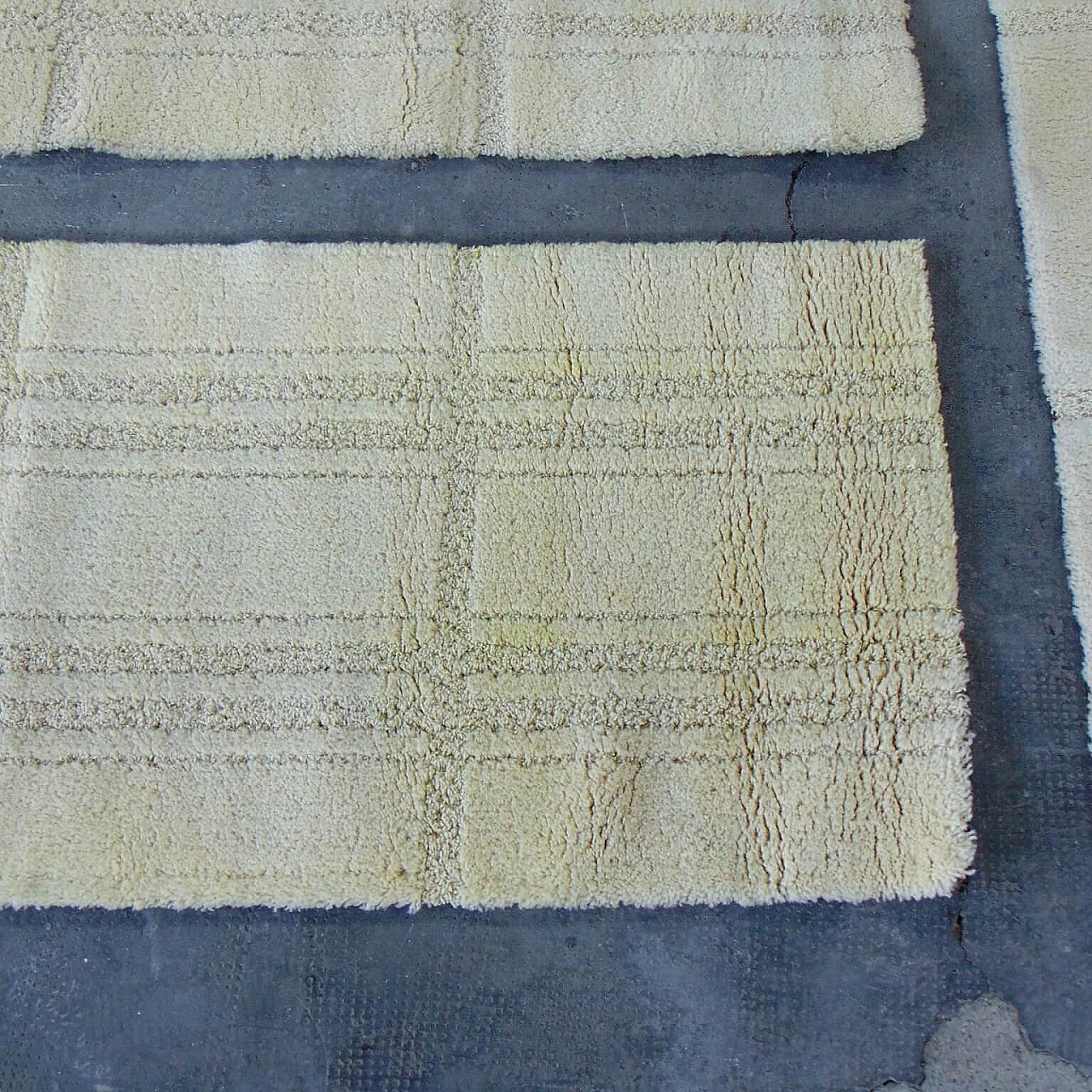 3 Tappeti danesi in pura lana vergine, tonalità crema, Eksport Hojer, anni '70 1069205