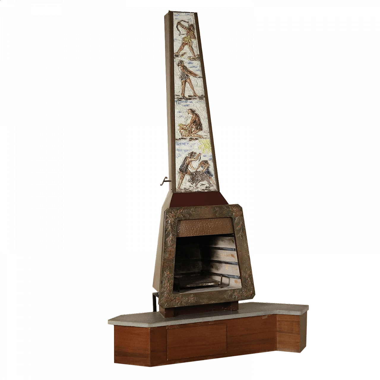 Camino con ceramiche di Fabio Quatrini, anni '60 1070101