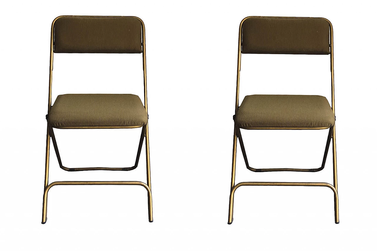 Pair of folding chairs Lafuma Chantazur, France, 1960 1