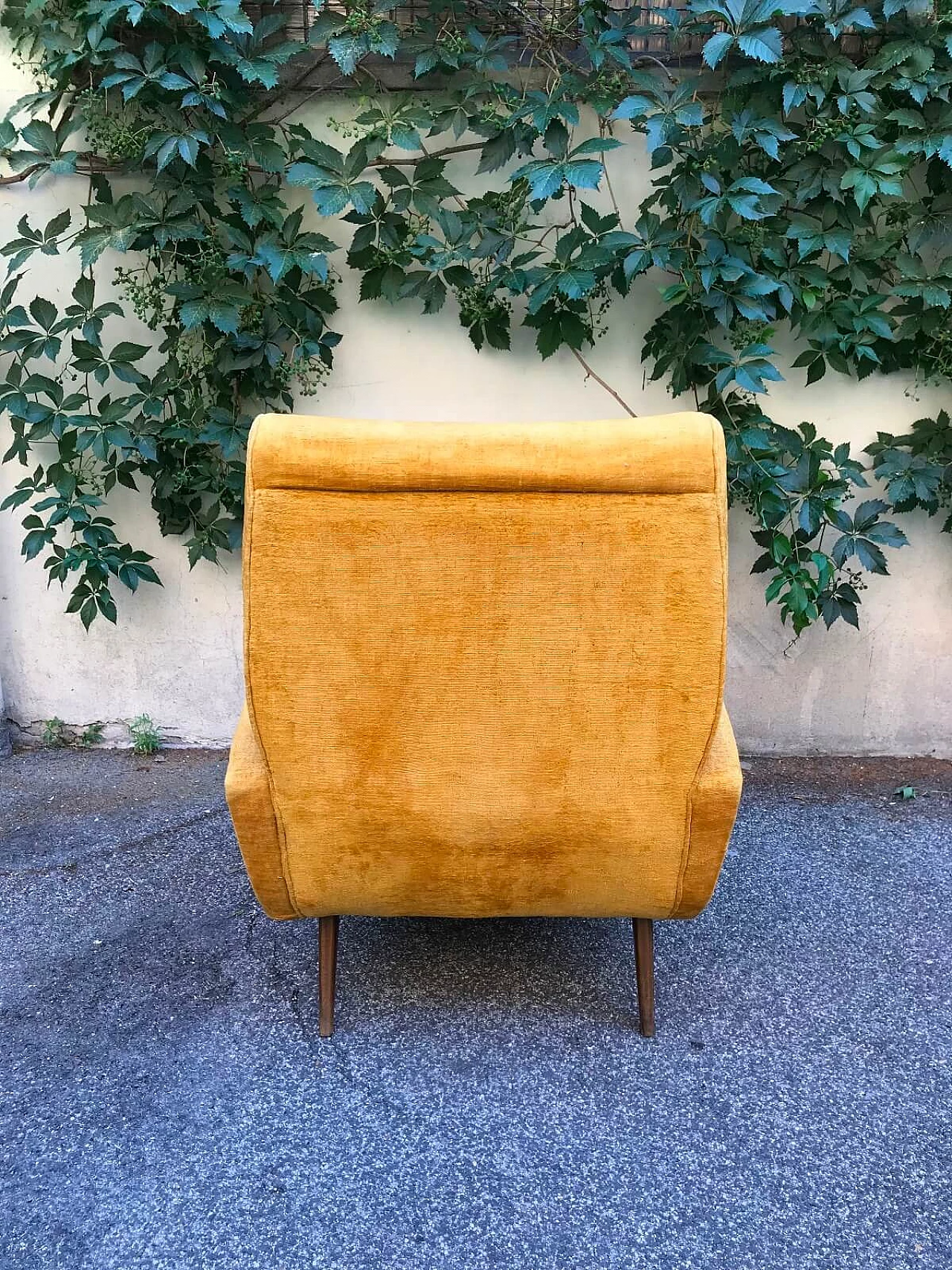 Poltrona arflex zanuso in velluto ocra 9