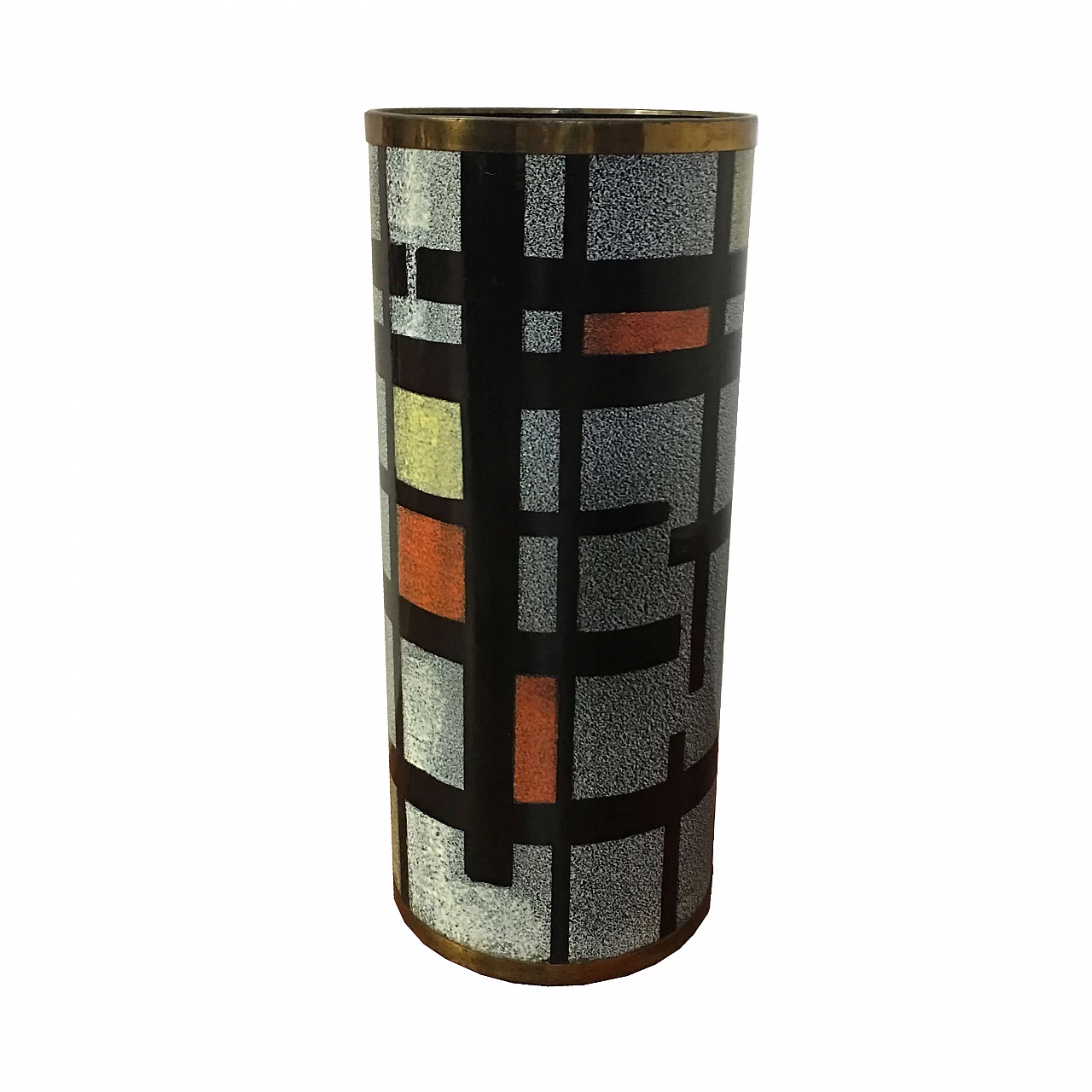 Brass & Enamel Umbrella Stand from Siva Poggibonsi, 1950s 1070955