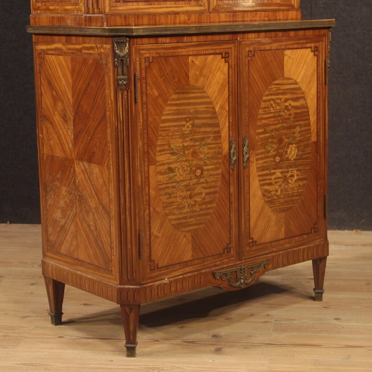 Inlaid wood double-bodied bookcase, early 20th century 1071250