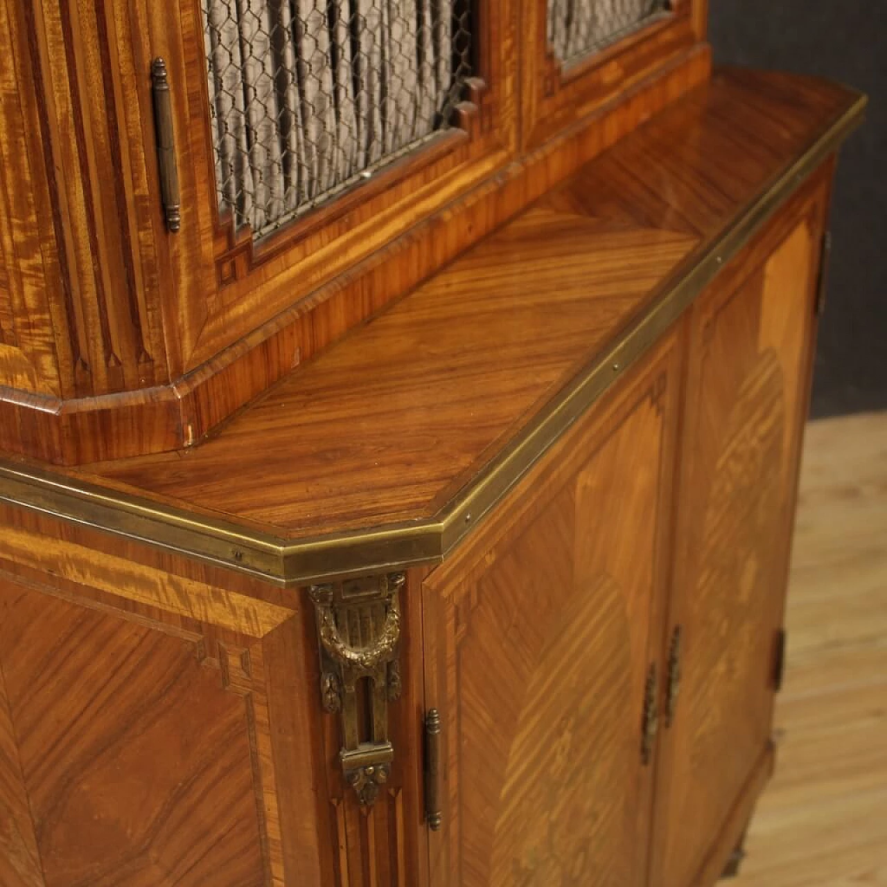 Inlaid wood double-bodied bookcase, early 20th century 1071251
