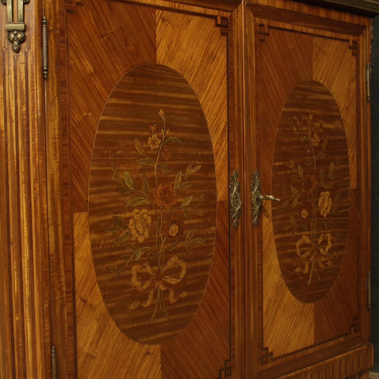 Inlaid wood double-bodied bookcase, early 20th century 1071257