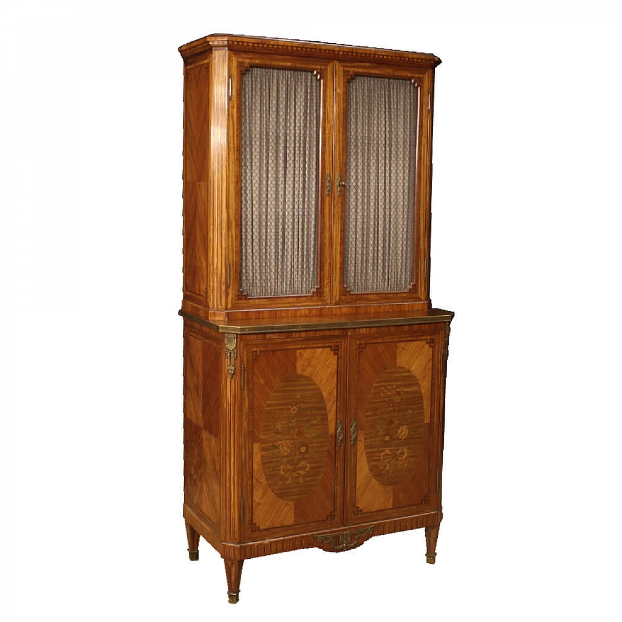 Inlaid wood double-bodied bookcase, early 20th century 1071267