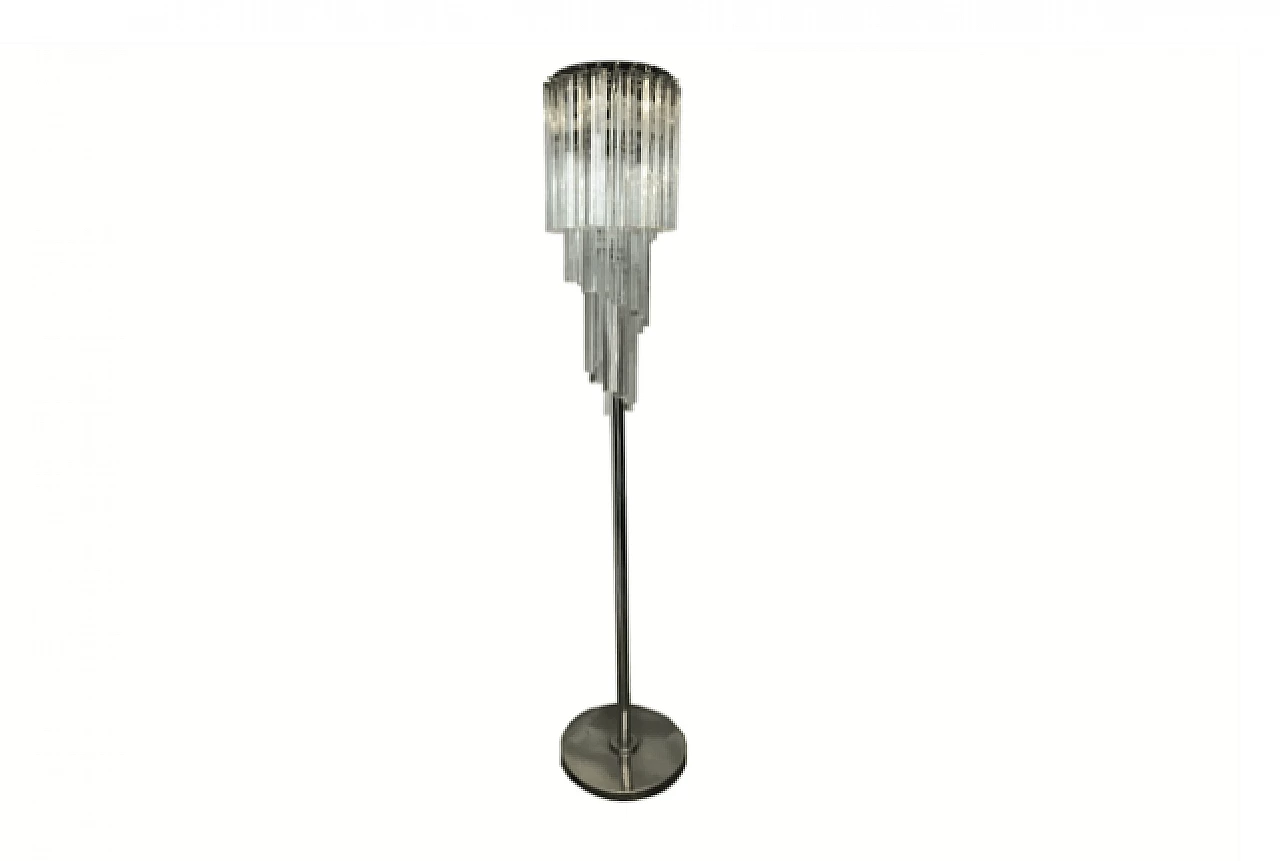 Crystal pendants floor lamp, 70s 1