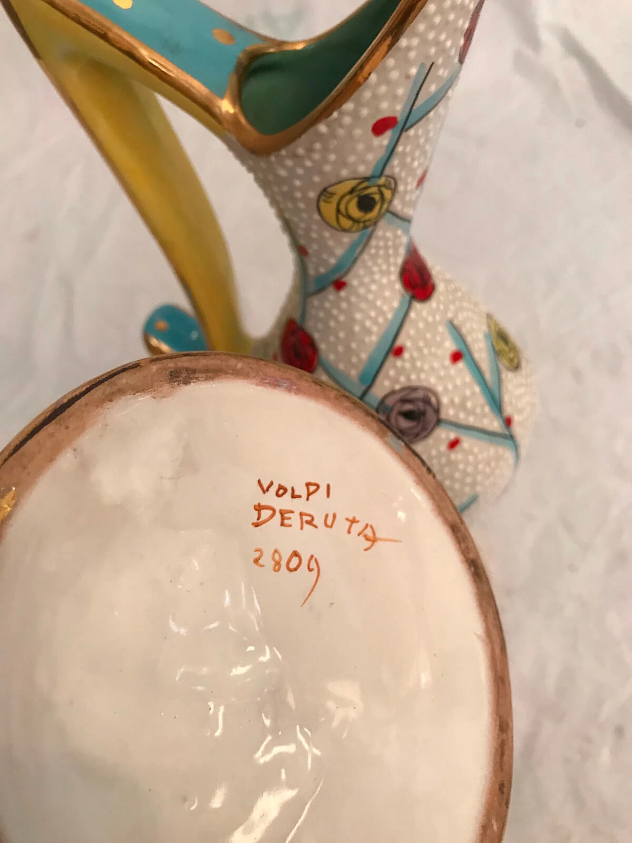 Brocche in ceramica di Serafino Volpi per Deruta, anni '40 4