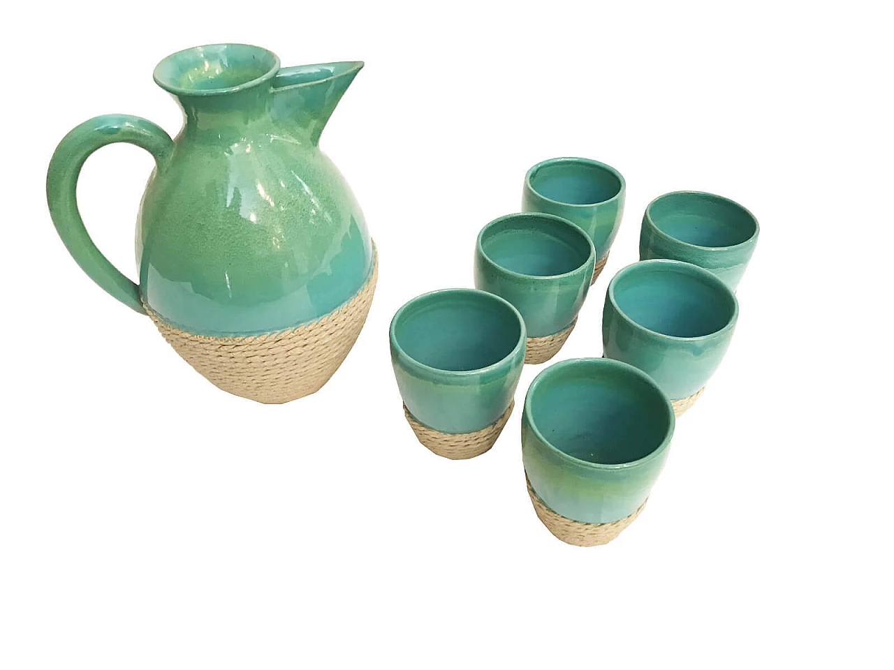 Set with jug and glasses by Ugo Zaccagnini, '30s 1