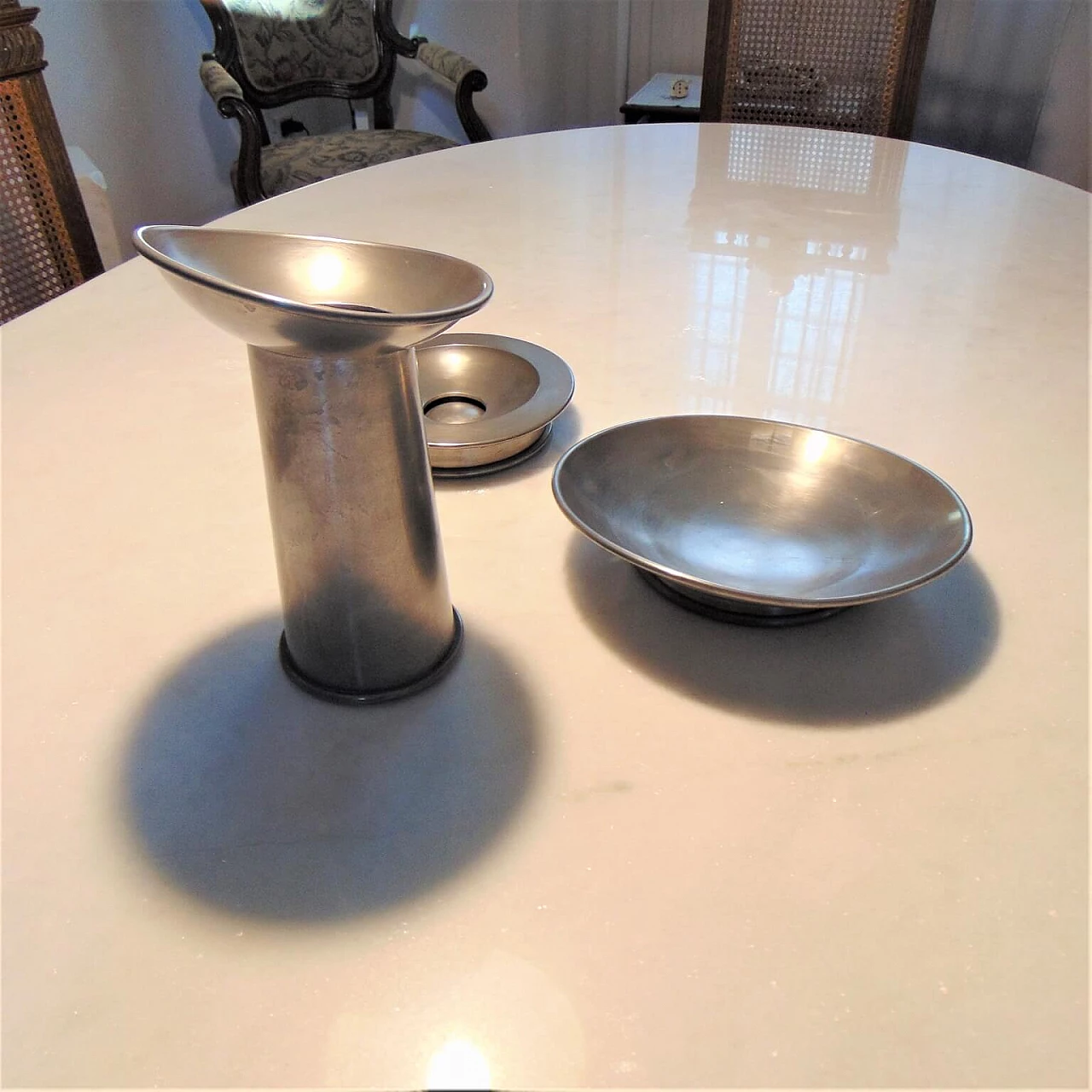 Set of table accessories in pewter 95% by Gjlla Giani for Sormani, 1972 1071630