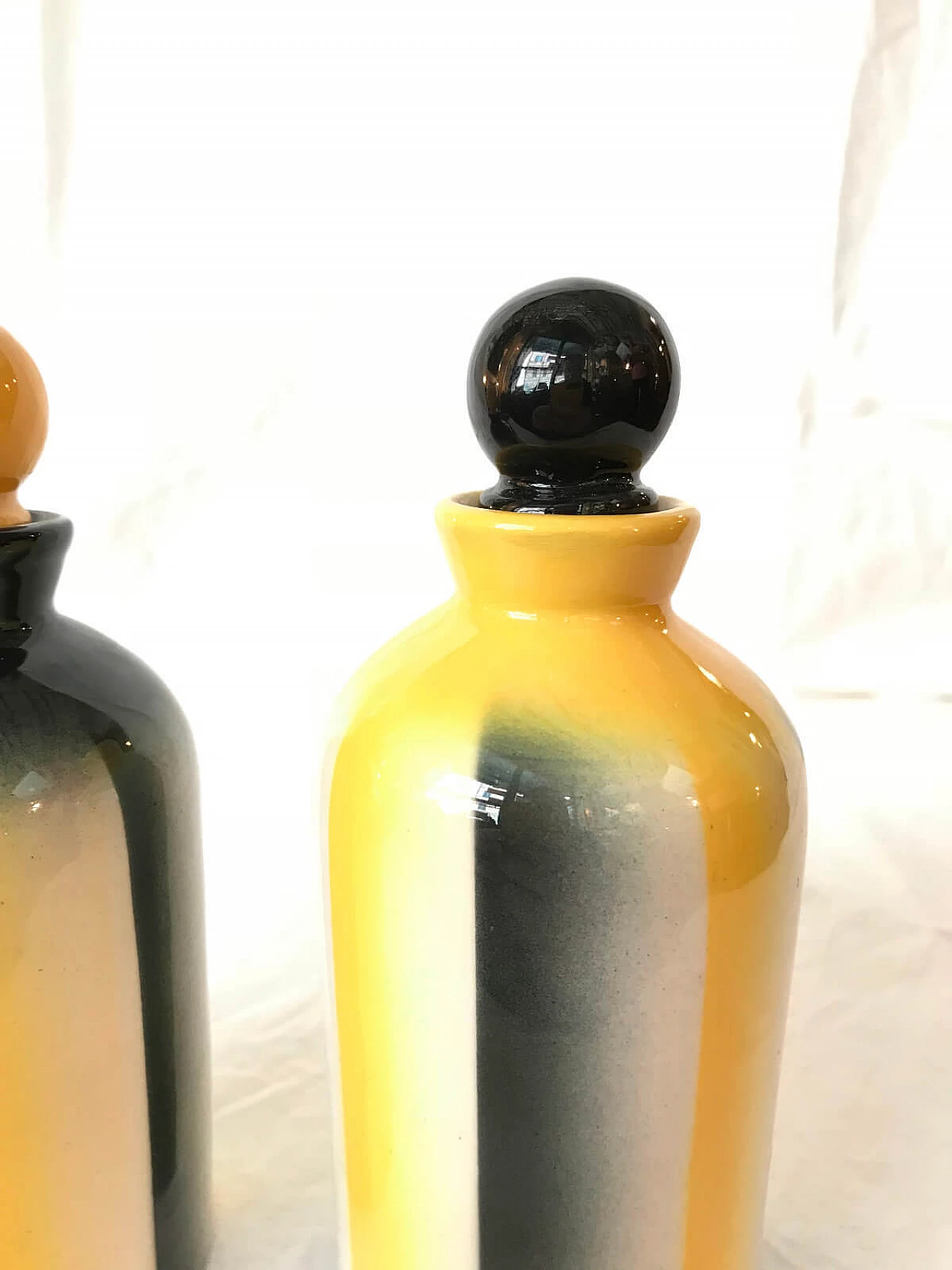Pair of ceramic bottles Rometti Italy, 30s 4