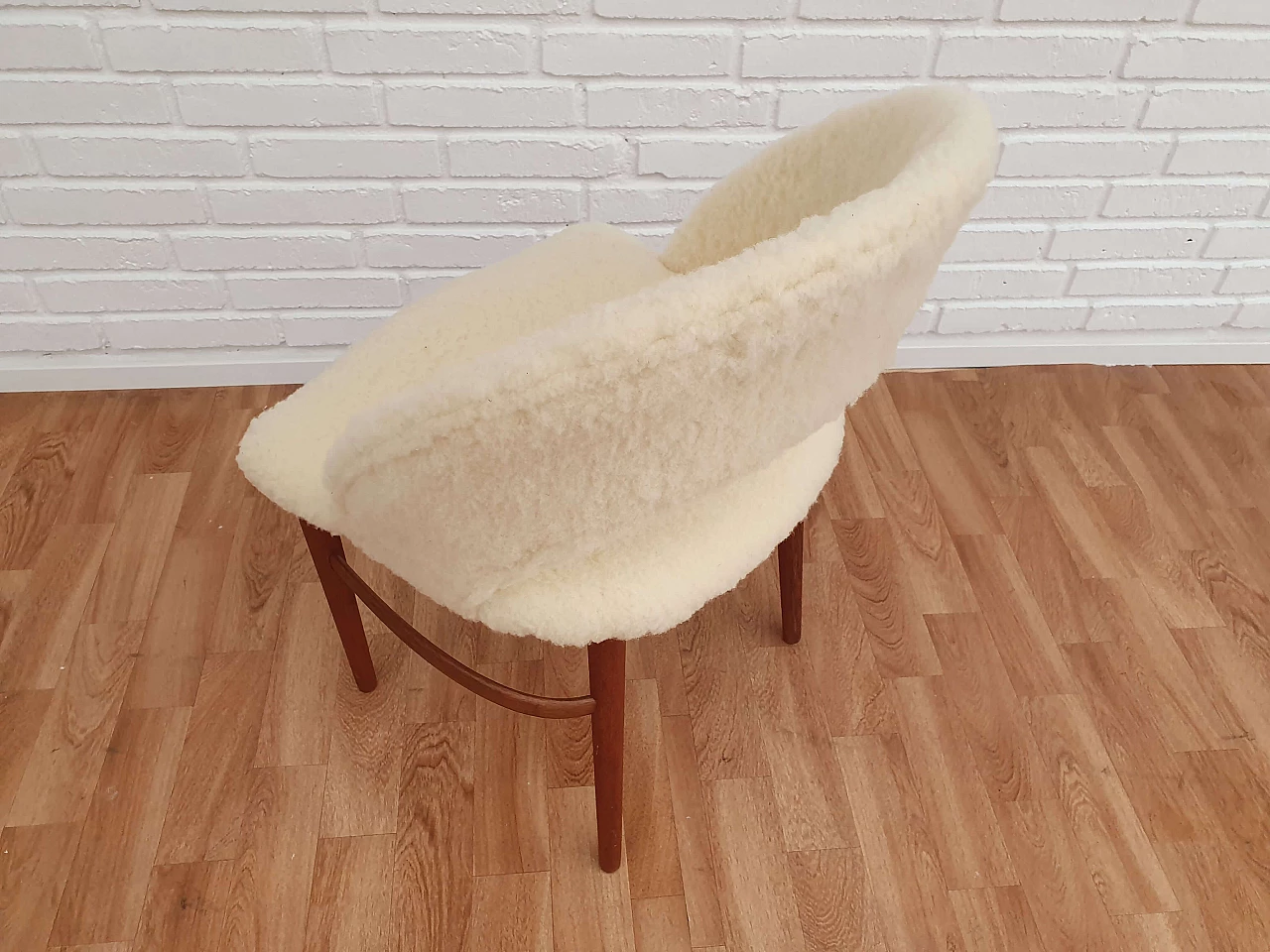 Frode Holm, sedia trucco danese, anni '60, completamente rinnovata 1071848